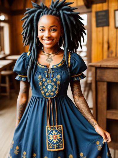 00192-1008934894-1827-a portrait photo of a black girl, smiling, tattoo, blue dreads, ((((folk dress)))), Ukrainian dress, pronounced feminine feature.png